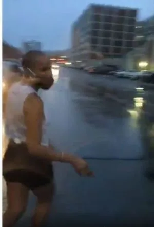 Michele Hatchette at today's protest dance.