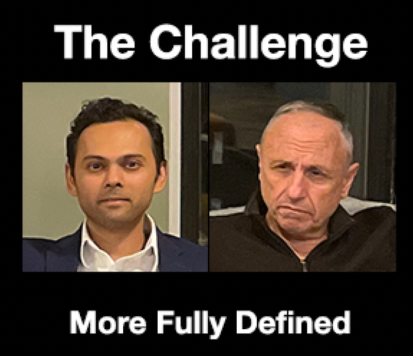 A challenge between Frank Parlato and Suneel Chakravorty has begun.