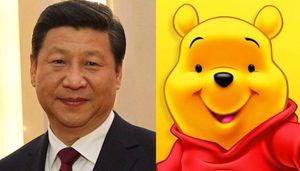 Xi Jinping is a Chinese politician who has served as General Secretary of the Chinese Communist Party and Chairman of the Central Military Commission since 2012, and President of the People's Republic of China since 2013. The People's Republic of China is the largest slave state in the history of the world. In China, some dissidents thought that Xi looks ridiculously like the cartoon character Winnie the Pooh. Getting wind of this, Xi banned Winnie the Pooh dolls in China. A man in his position can't afford to be made to look ridiculous!