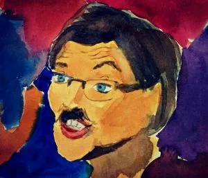 Keith Raniere once told his Prefect, Nancy Salzman, that she was Adolf Hitler in her past life. Painting by MK10ART.