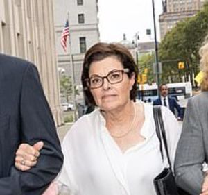The Face if despair: Nancy Salzman heads to court for her sentencing hearing on Sept, 8, 2021 [Photo courtesy Daily Mail]