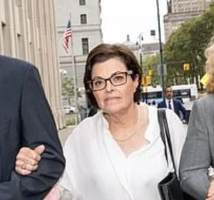 The Face if despair: Nancy Salzman heads to court for her sentencing hearing on Sept, 8, 2021 [Photo courtesy Daily Mail]