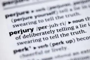 Perjury is a punishable offense.