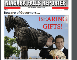 Niagar Falla reporter front page