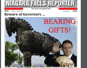 Niagar Falla reporter front page