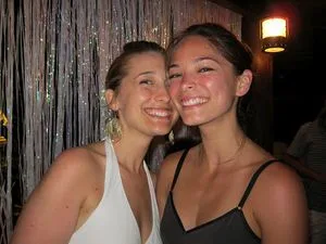 Allison Mack and Kristin Kreuk at a NXIVM =gathering. Did Keith Raniere try to get Kreuk to be one of his wing women, hoping the celebrity's appeal to teens might procure some nubile teens for his harem?