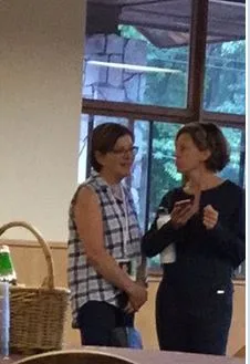 Nancy Salzman with Sara Bronfman at V-Week 2017.