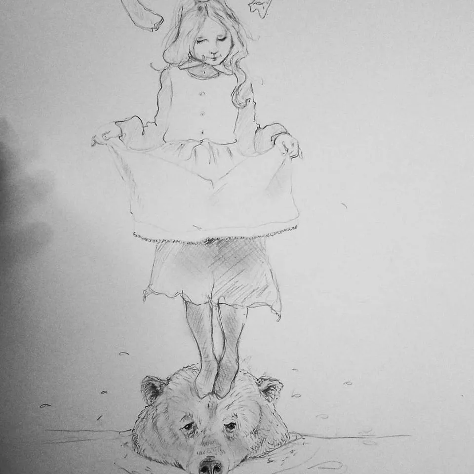 Nancy Salzman comments on Facebook – on Michelle’s sketch — and a story in pictures