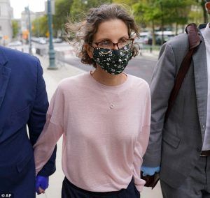 Clare Bronfman heads to court for her sentencing hearing on Sept. 30, 2020. Photo Courtesy Daily Mail.
