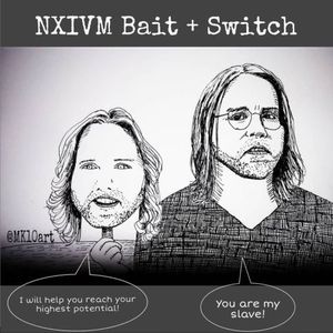 MK10ART - a hateful but highly amusing sketch of the two faces of Raniere.