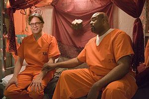 Not a real photo: Keith is in prison now and the company he keeps is almost exclusively male.
