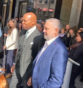 Phil Shawe and Mayor Eric Adams