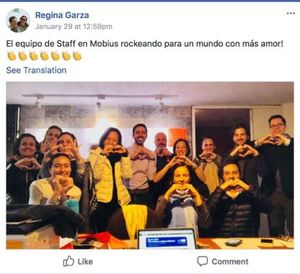 L-R back row: Elisa Anaya, ?, ?, 4th from left, Maggie Dou, Evan Horowitz, Eduardo Achar, Lauren Salzman, Alejandra Anaya, Michel Chernitzky, Esteban Gonzalez; Front row: Paulina Corts, Claudia Estrada, China Fergoso.