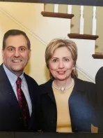 Steve Pigeon with Hillary Clinton at her DC home.