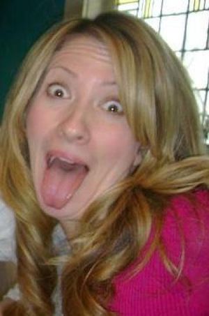 Kristin Kreuk's assistant in GBD, Kendra Voth, in the well known tongue-sticking-out pose of Nxivm DOS women. I have come to believe this is their inside joke about oral sex. She was a follower of the pedophile Keith Raniere, who was her Vanguard.