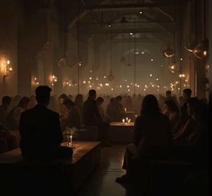 AI IMAGE OF candle lit room