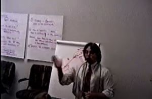 Keith Alan Raniere teaching a NXIVM intensive in 1998.