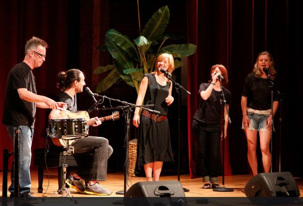 Allison Mack performing during V week