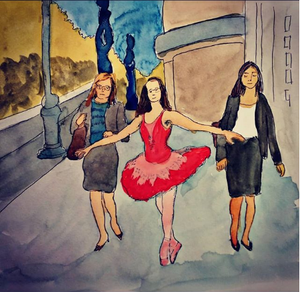 MK10ART's interpretive painting of Kathy Russell