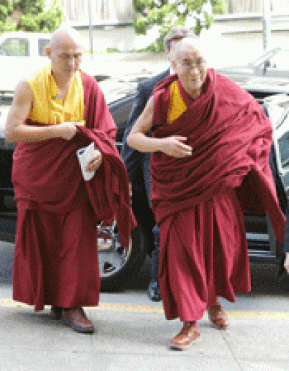 Lama Tenzin with the Dalai Lama