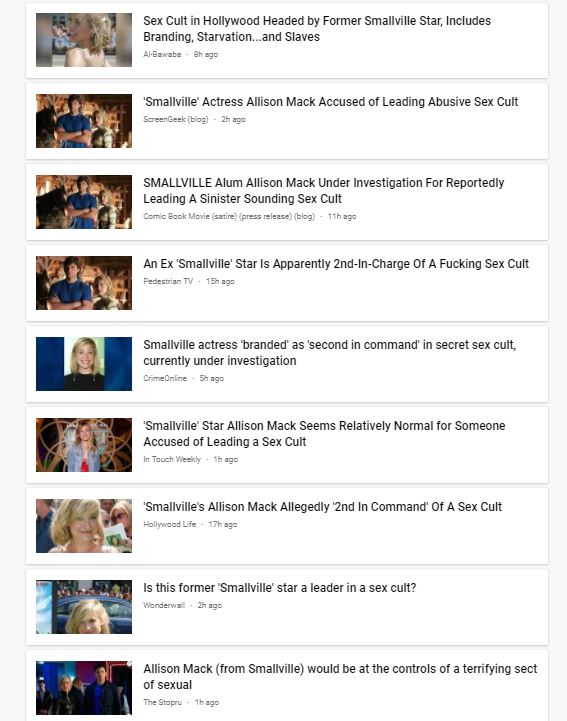 Google ‘Allison Mack’ and get an eyeful of branding stories; Frank Report cited as ‘most referenced’