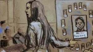 Seduced Pics Episode 4 - courtroom sketch Moira Penza