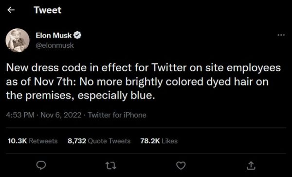 New dress code is anti-woke.