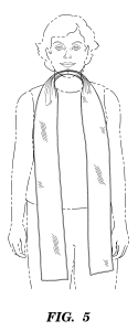Keith tried to patent a scarf, copied from the Tibetan and martial arts traditions,