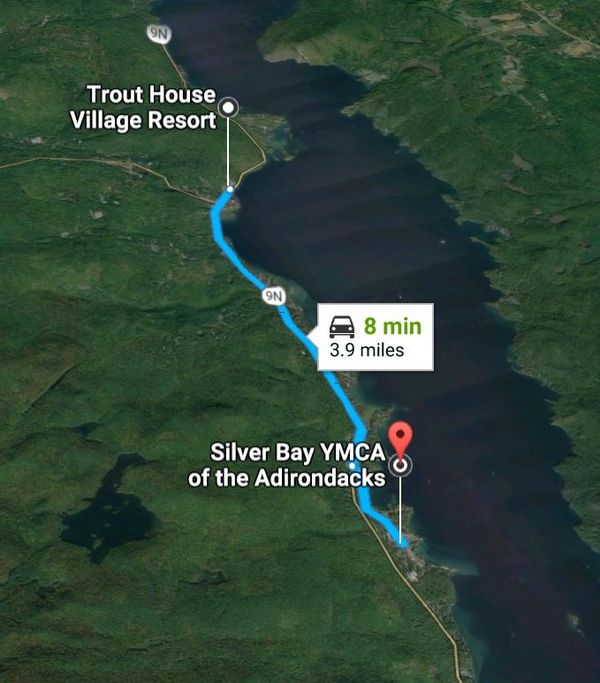 It is a short and pleasant drive to the Trout House to Silver Bay. Several knowledgeable sources say he is rumored to enjoy the resort during V-Week.