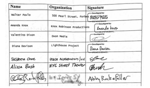 Screenshot of a signature page of the petition from Make Justice Blind website as of October 3rd.