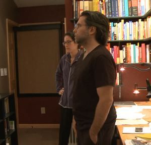 Keith Raniere in his library at 8 Hale Dr.