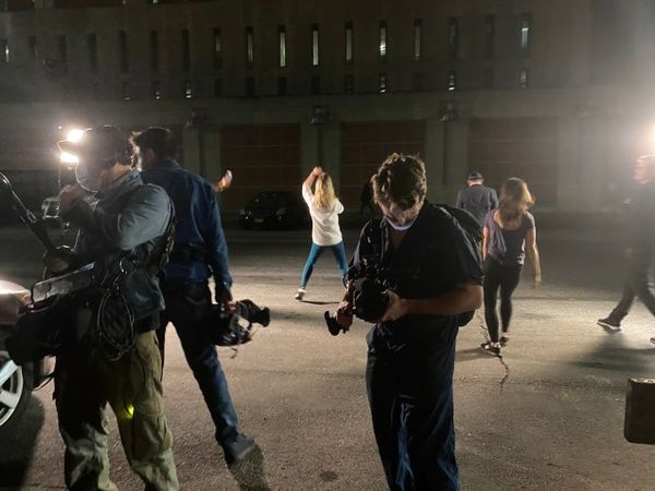 As you can see there was plenty of space to dance in front of the prison.