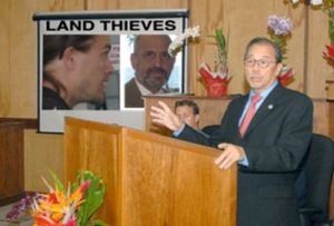 Judge Ronald Ibarra is shown lecturing at a community gathering after an honorable FBI agent concluded his influence by ‘public corruption,’ , and admitted to us that Ibarra had done Sulla’s dirty work.