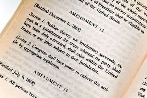 The 13th Amendment outlaws involuntary servitudes, except for prisoners.