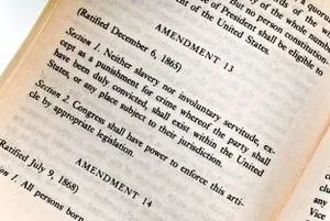 The 13th Amendment outlaws involuntary servitudes, except for prisoners.