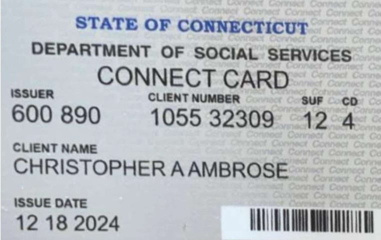 Ambrose Stole His Daughter’s Identity for Food Stamps