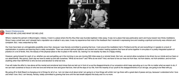 Facebook Post re Leaving for Gold Beach Who Do We Love and What Do We Love