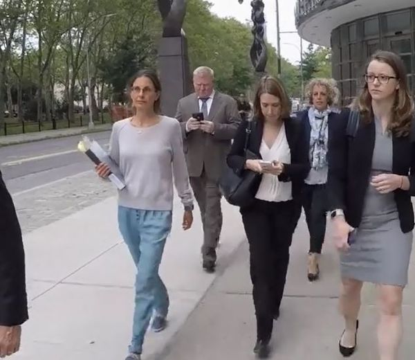 Will this charming lady just stroll out of the courthouse following her acquittal – and immediately start suing everyone?