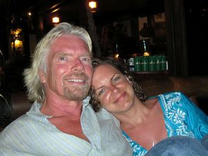 Richard Branson with Sara Bronfman.