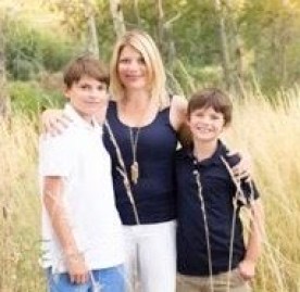 Cobie Jane with her sons.