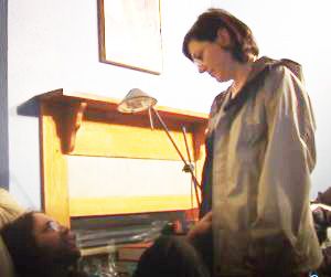 Nancy Salzman looks down upon her Vanguard reclining