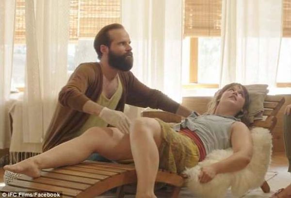 A stroker with his rubber glove and the strokee. In order to lead women to enter the world of sex slavery - the woman [Strokee] lays naked from the waist down, legs spread eagle, on pillows with a blanket over her. The man (stroker) sits fully clothed in front of her. He puts one finger from his gloved hand at the entrance of her vagina and uses another finger to stroke the upper left quadrant of the clitoris up and down for a timed 15 minutes. The stroker and strokee are called Research Partners. During the fingering, the man verbalizes the physical details of what he sees taking place with her body parts and the woman speaks to him about what it is she’s experiencing.