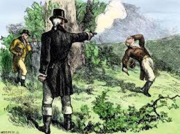 Duel between Alexander Hamilton and Aaron Burr.