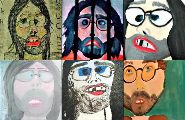 Many faces of a cult leader.