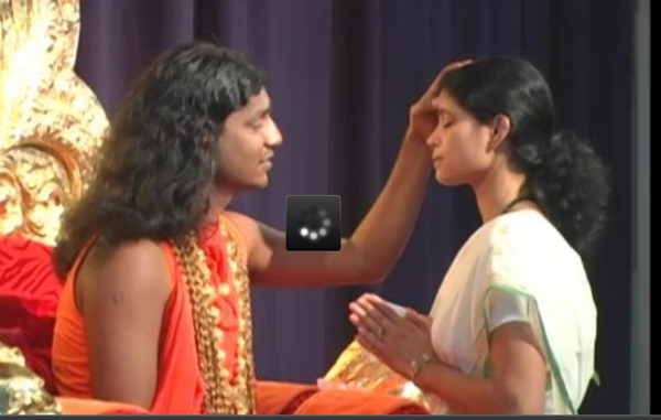 Nithyananda with his rape accuser Aarthi Rao