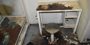 The Fulton County Jail cell where Lashawn Thomspon died.