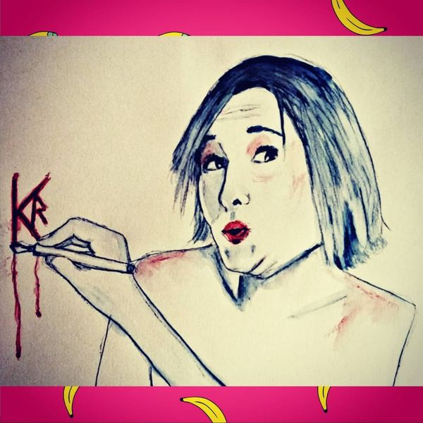 MK10ART portrait of Allison Mack and her  brand.