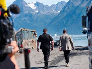 Frank Parlato with Seward Police at Miller's Landing investigating the disappearance of Kristin Snyder