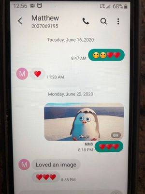 ambrose aunt Barbara text to Matthew no harm