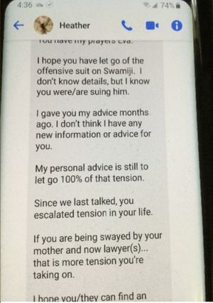 heather eva texts swami 3
